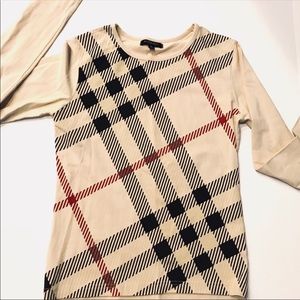 Authentic Burberry Top - Long Sleeve - Size Small